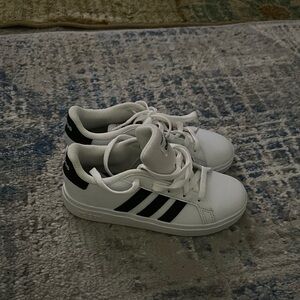 Adidas White and Black Low-Top Sneakers